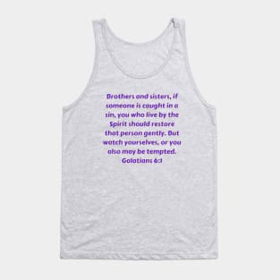 Bible Verse Galatians 6:1 Tank Top